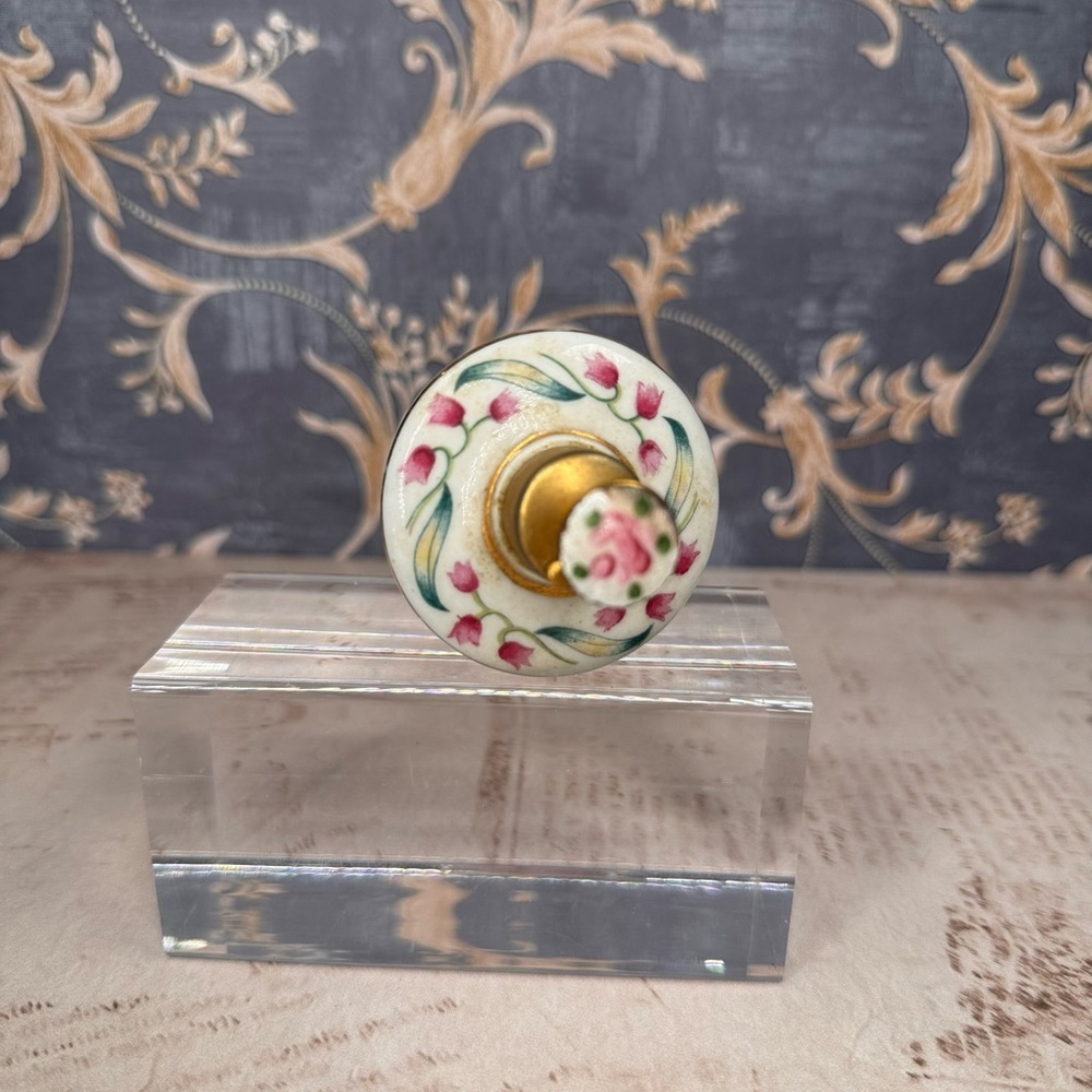 Rare IRICE Japan Porcelain Hand Painted Floral Perfume Bottle Atomizer READ - Picture 7 of 9